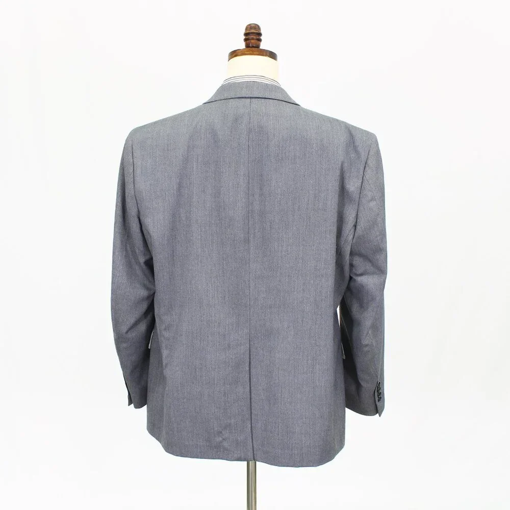 Stafford 50R Gray Solid 2-Button Sport Coat Blazer Jacket P436